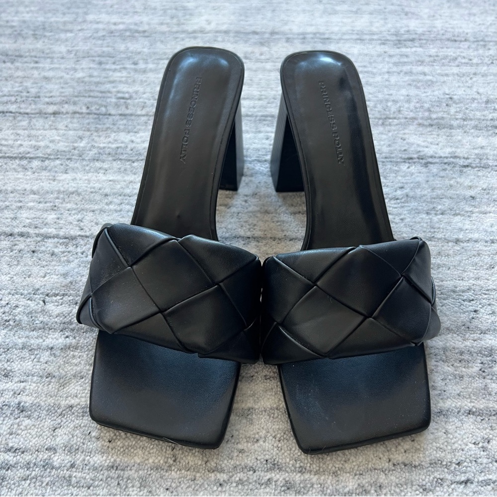 Princess Polly - The Bisou Woven Heels Size 9